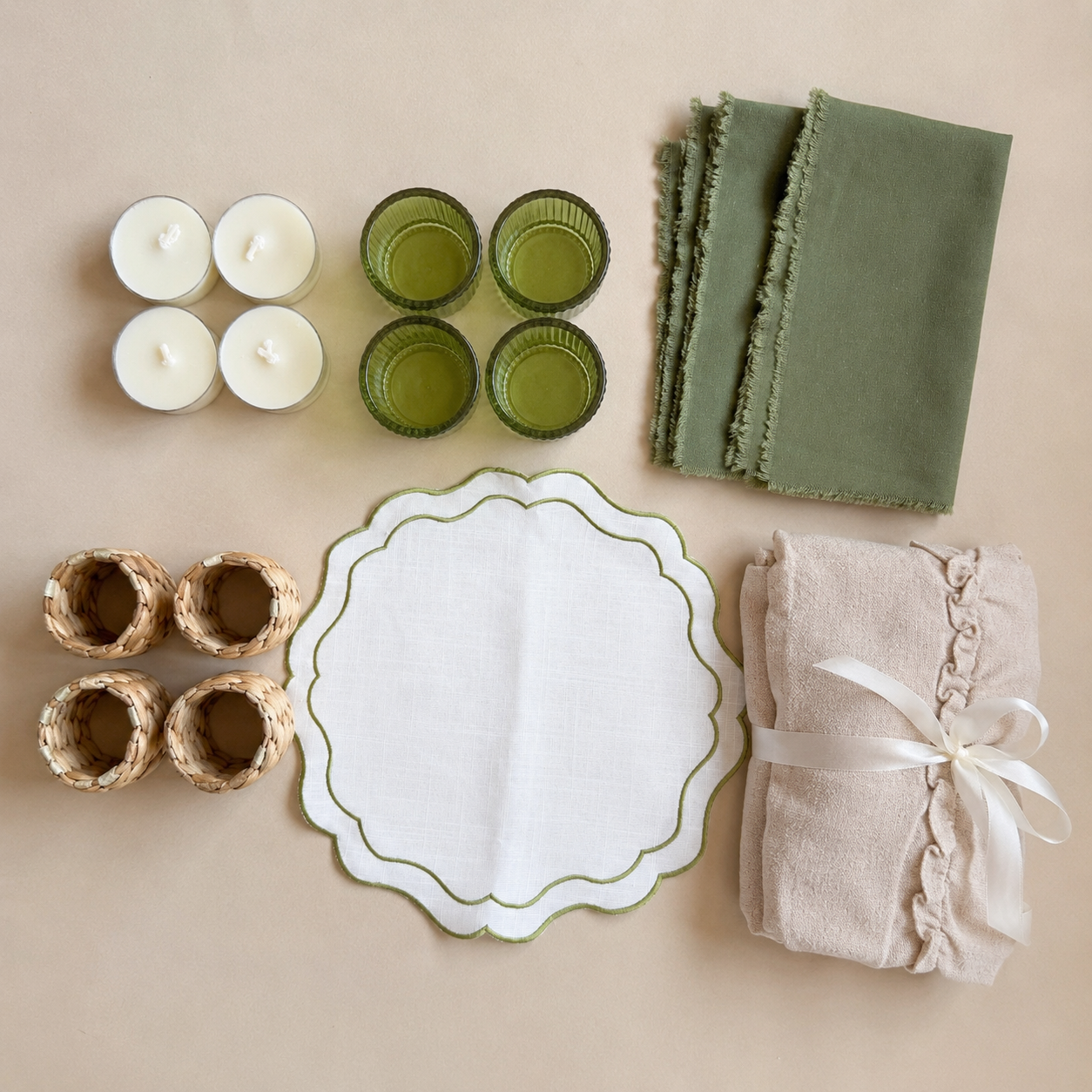 Signature Green Table Setting Box
