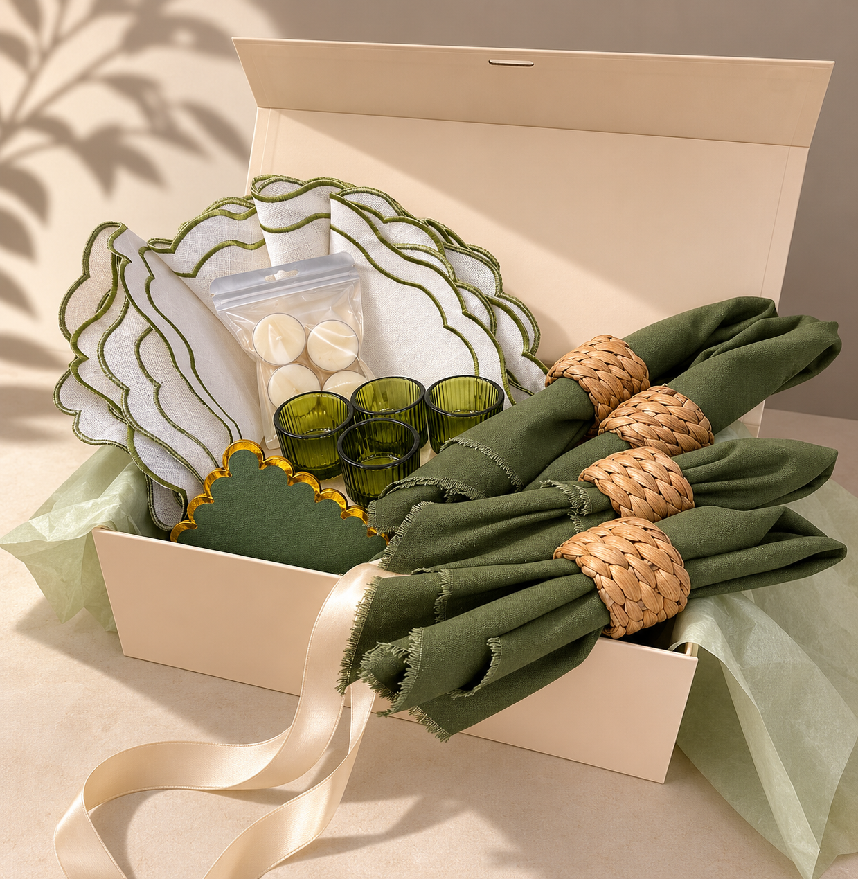 Signature Green Table Setting Box